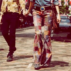 Free People Patchwork Corduroy Flare